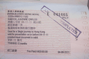 Thủ tục xin visa Hongkong